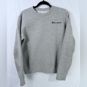Champion Spelled Out  Sweatshirt Men’s Small Crewneck  Long Sleeve Grey,